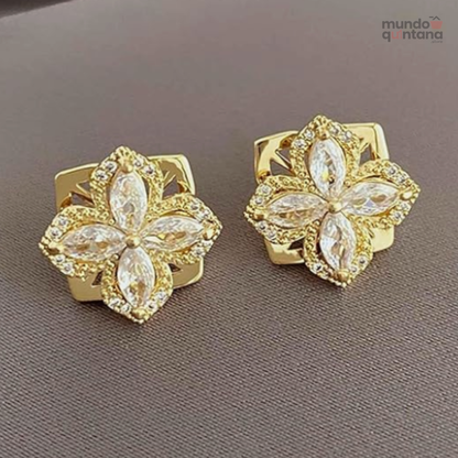 Aretes Flor Giratoria (Anti-estrés & Moda)